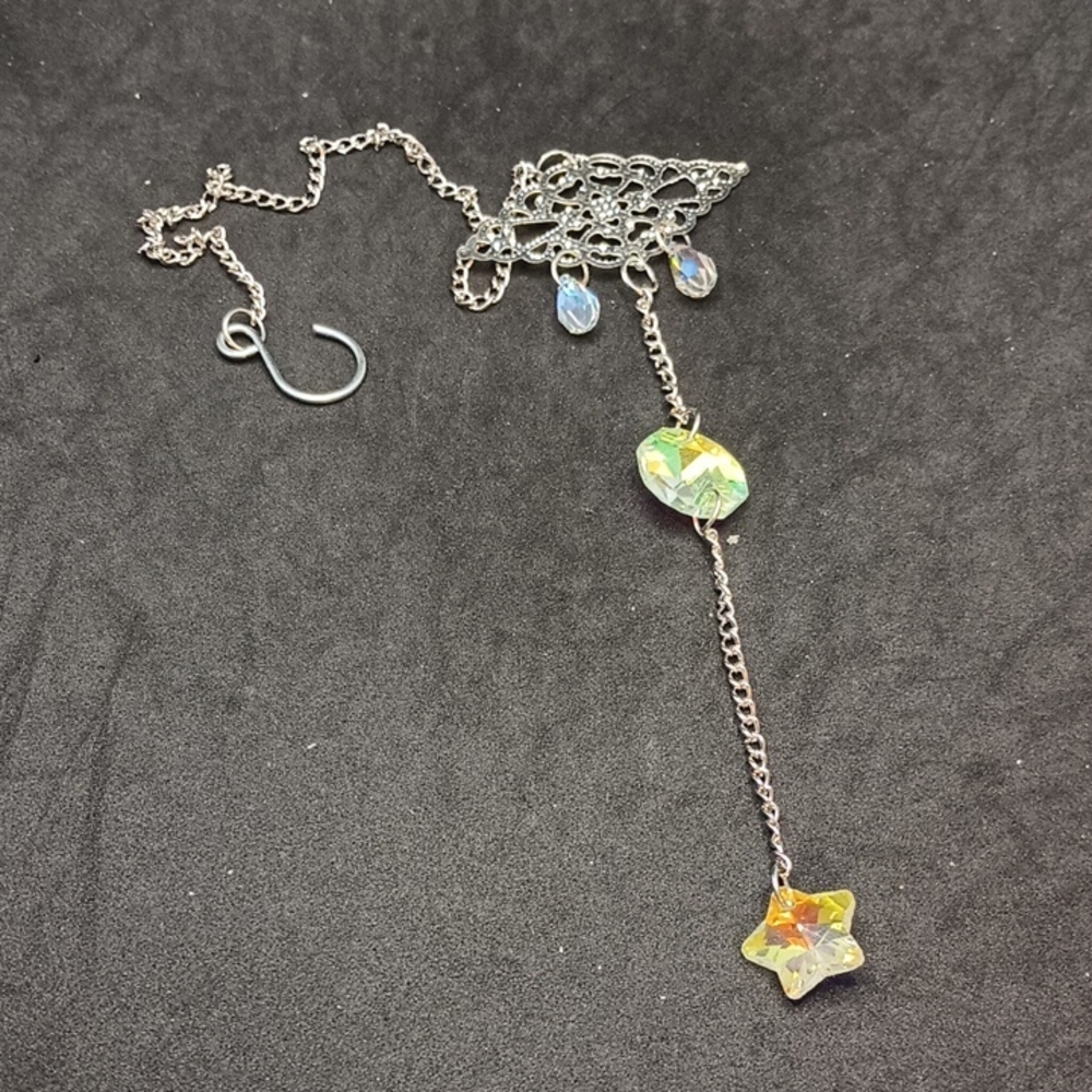 Hand Crafted Silver Suncatcher with Iridescent Star